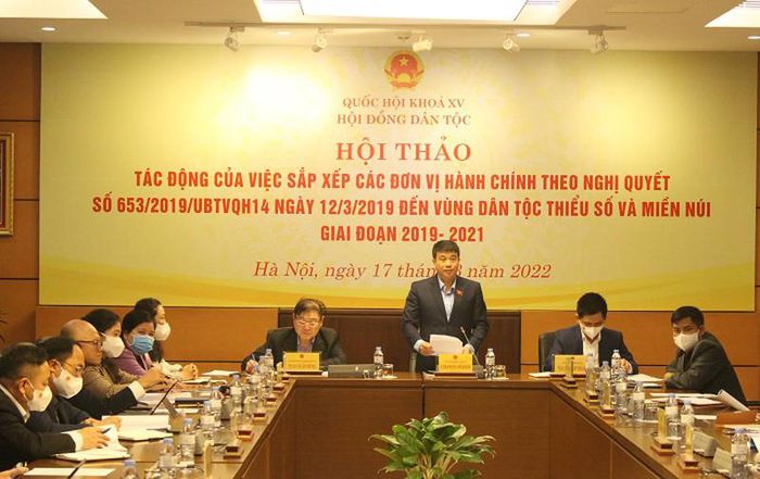 Hội thảo sắp xếp các đơn vị hành chính vùng dân tộc thiểu số và miền núi
