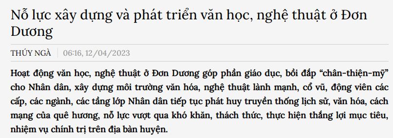 Nỗ lực xây dựng và phát triển văn học, nghệ thuật ở Đơn Dương